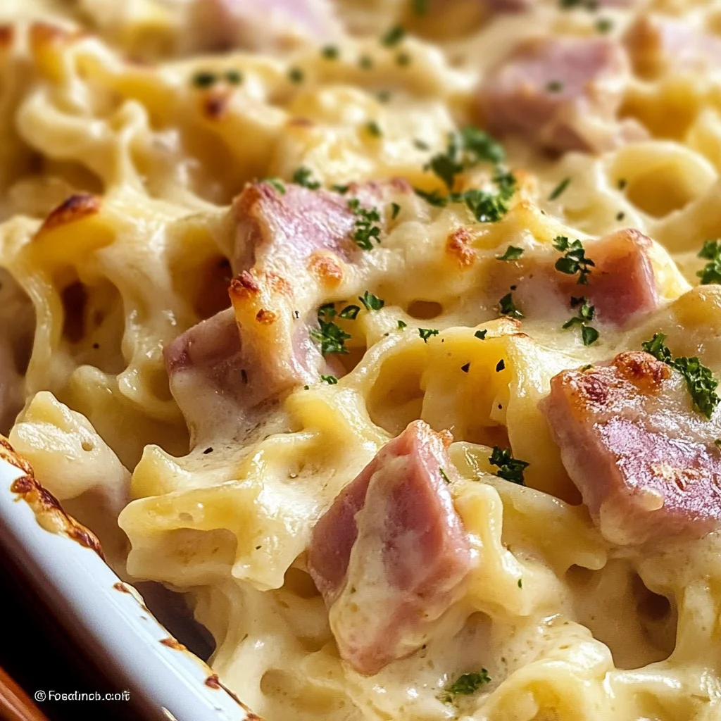 BEST Ham and Noodle Casserole Recipe