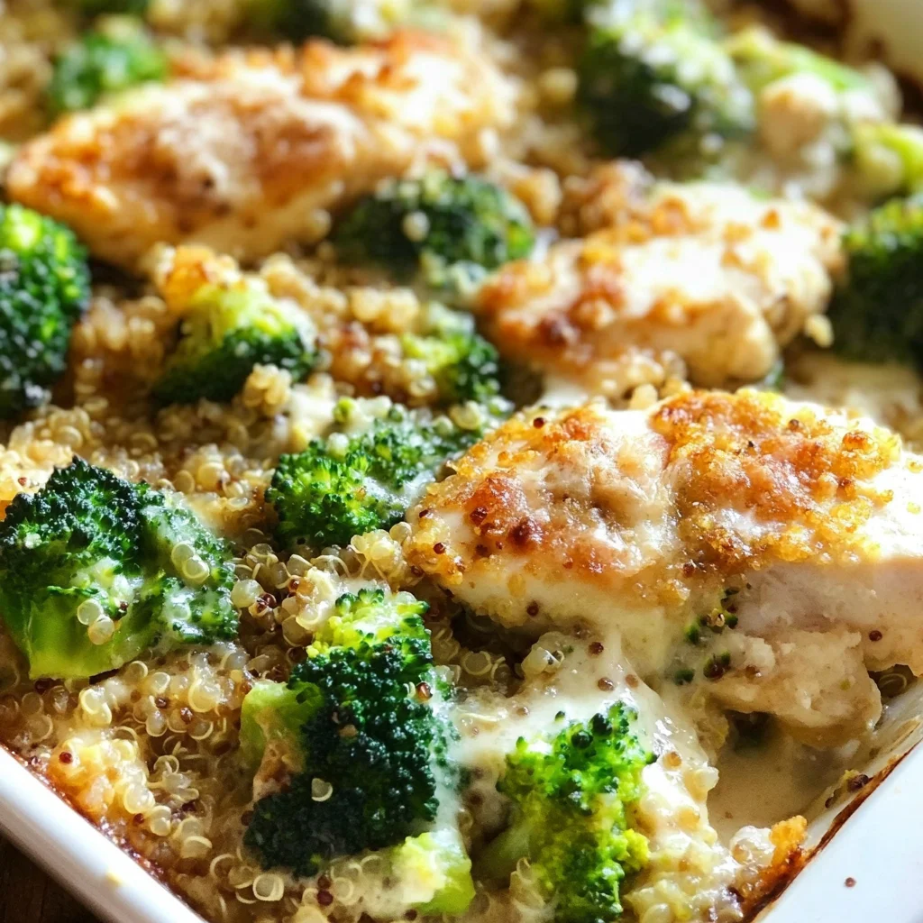 Creamy Chicken Quinoa and Broccoli Casserole