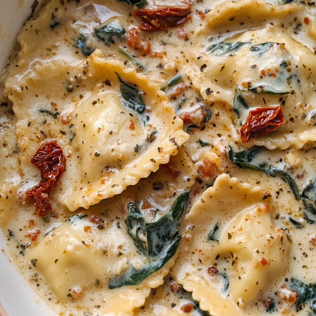 Creamy Tuscan Garlic Ravioli