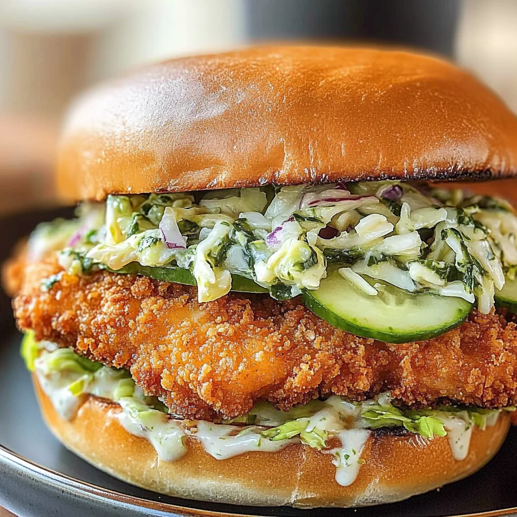Crispy Cilantro Lime Chicken Sandwich (Air-Fried or Oven Baked)