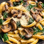 Mushroom Spinach Pasta