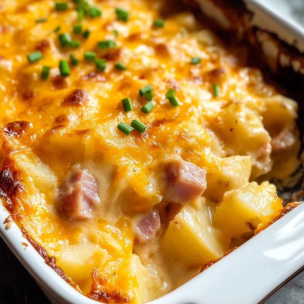 Quick Leftover Ham Potato Casserole