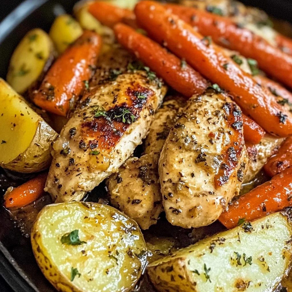 Slow Cooker Garlic Butter Chicken and Veggies