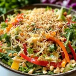 Spring Roll Salad with Sesame Ginger Dressing