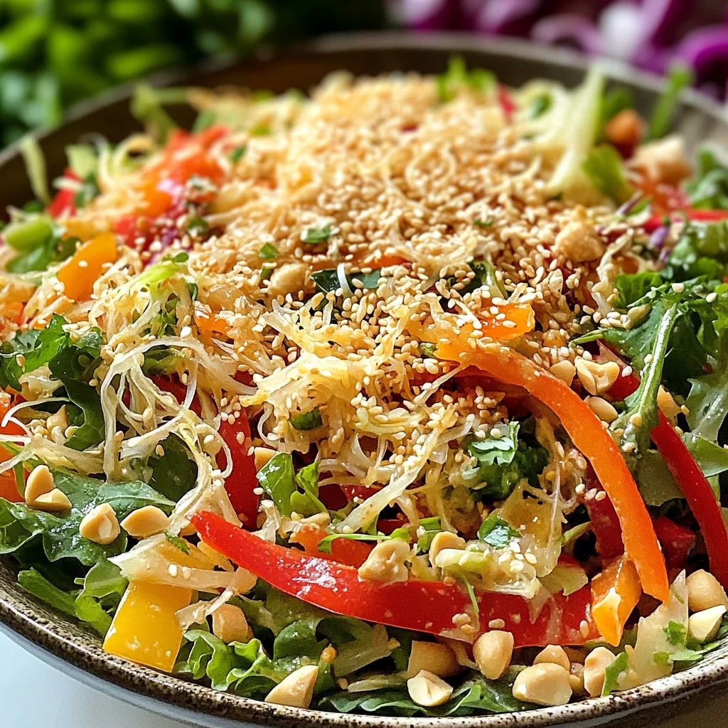 Spring Roll Salad with Sesame Ginger Dressing