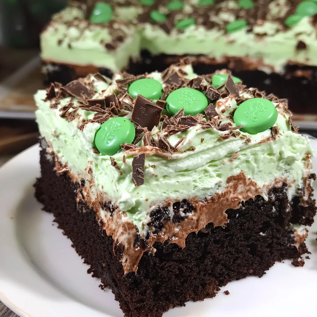 Andes Mint Poke Cake