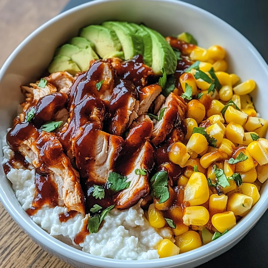 BBQ Chicken Cottage Cheese Bowl