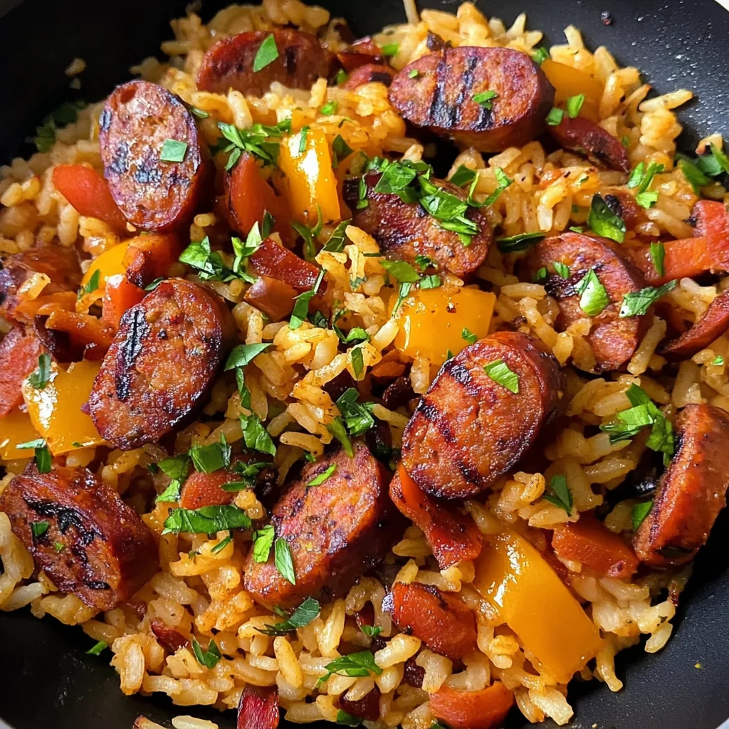 Cajun Sausage and Rice Skillet