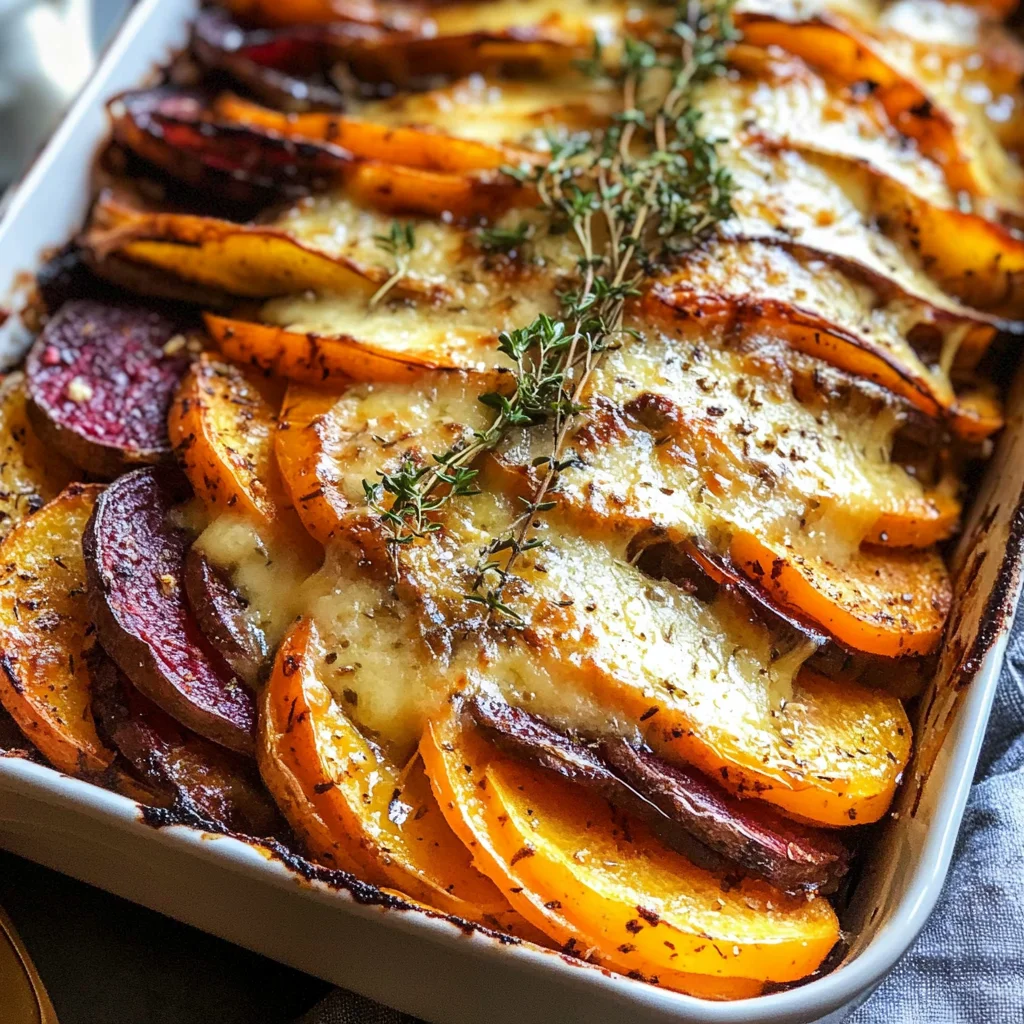 Cheesy Root Vegetable Gratin