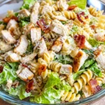 Chicken Caesar Pasta Salad (+Video)