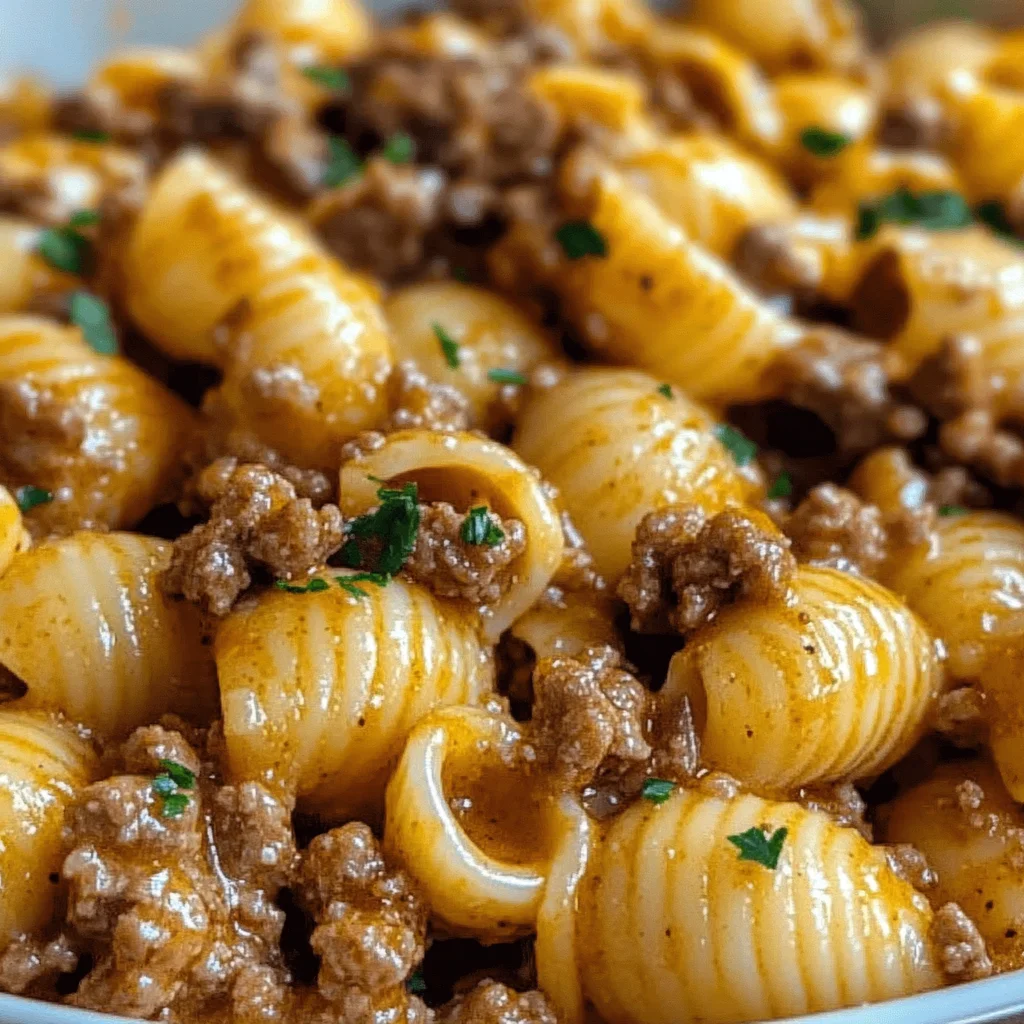 Creamy Beef and Shells