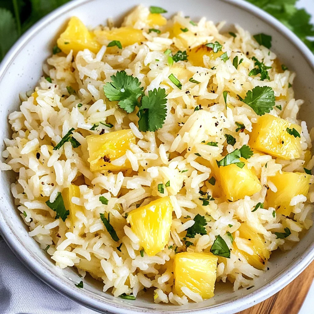 Easy Pineapple Lime Rice Recipe (with cilantro)