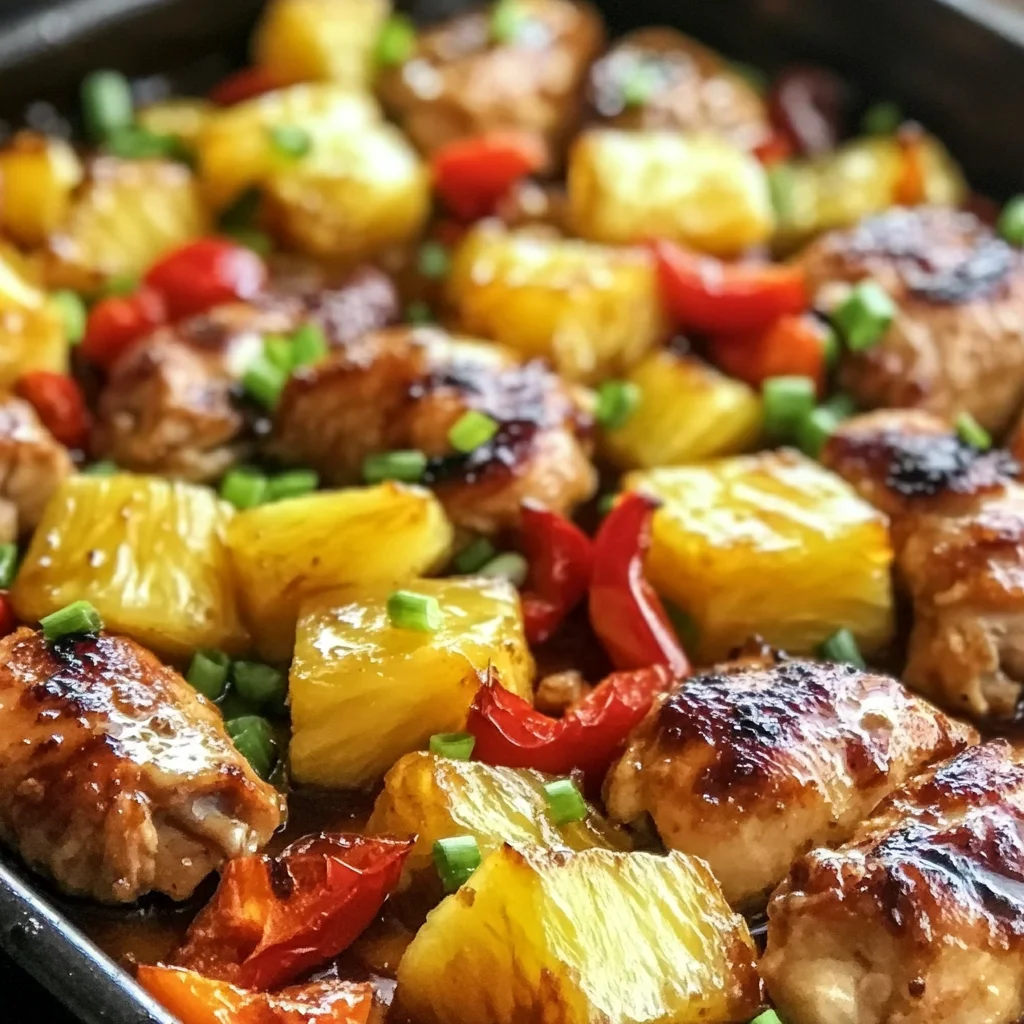 Hawaiian Chicken Sheet Pan Dinner