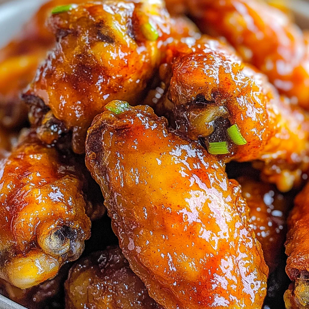 Hot Honey Peach Wings