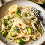 Lemon Parmesan Brussels Sprout Pasta