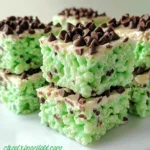 Mint Chocolate Chip Rice Krispie Treats