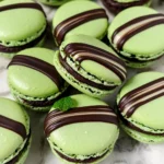 Mint Chocolate Macarons