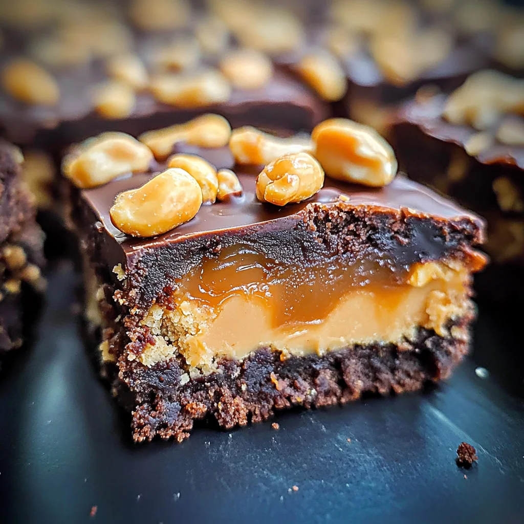 Outrageous Snickers Brownies