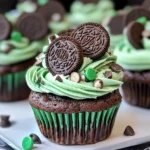 St Patrick's Day Andes Mint Oreo Chocolate Cupcakes