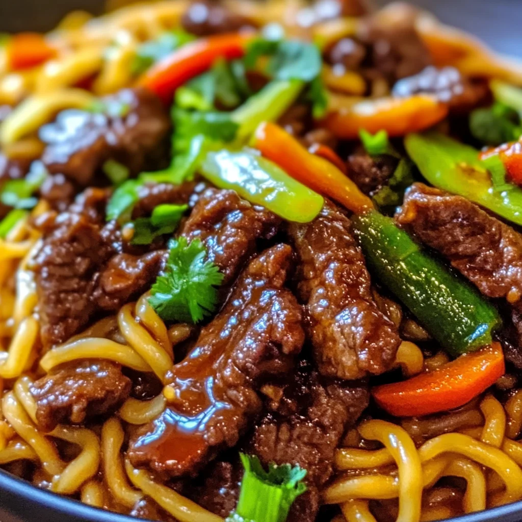 Sticky Beef Noodles