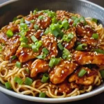 Sticky Garlic Chicken Noodles