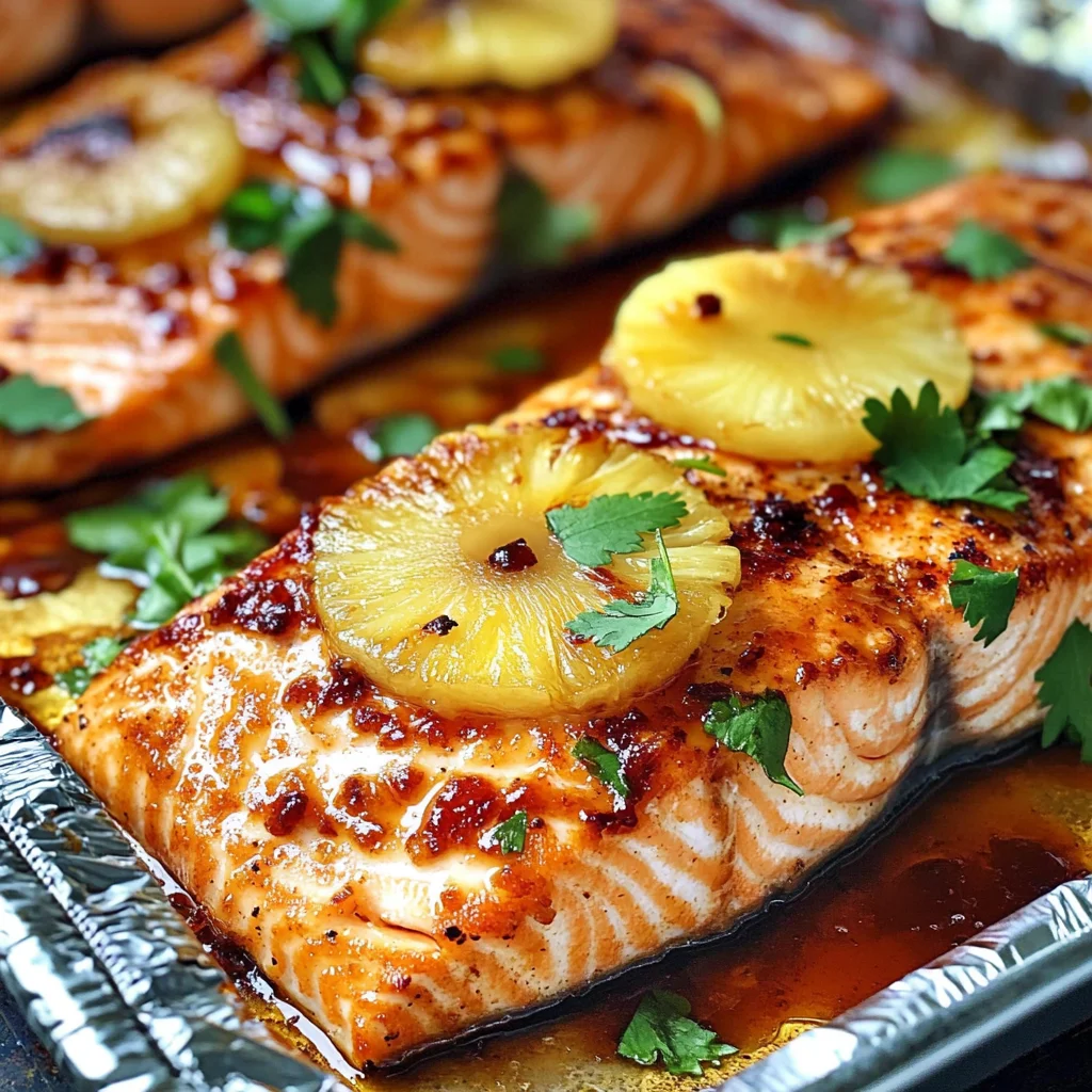 Sweet and Spicy Pineapple Salmon