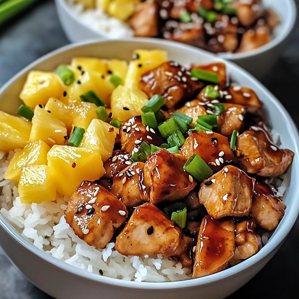 Teriyaki Chicken and Pineapple Bowls: A Flavorful Delight!