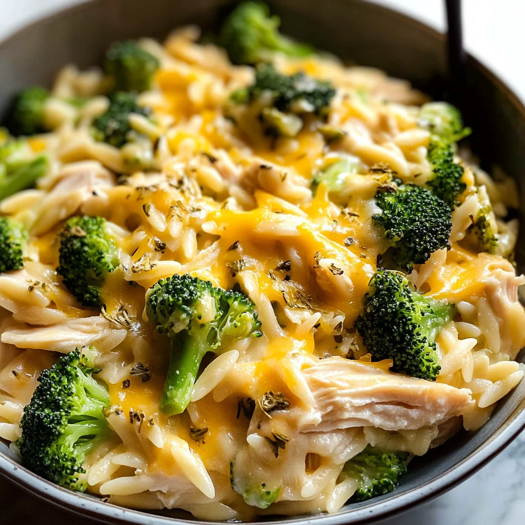 Cheesy Chicken Broccoli Orzo