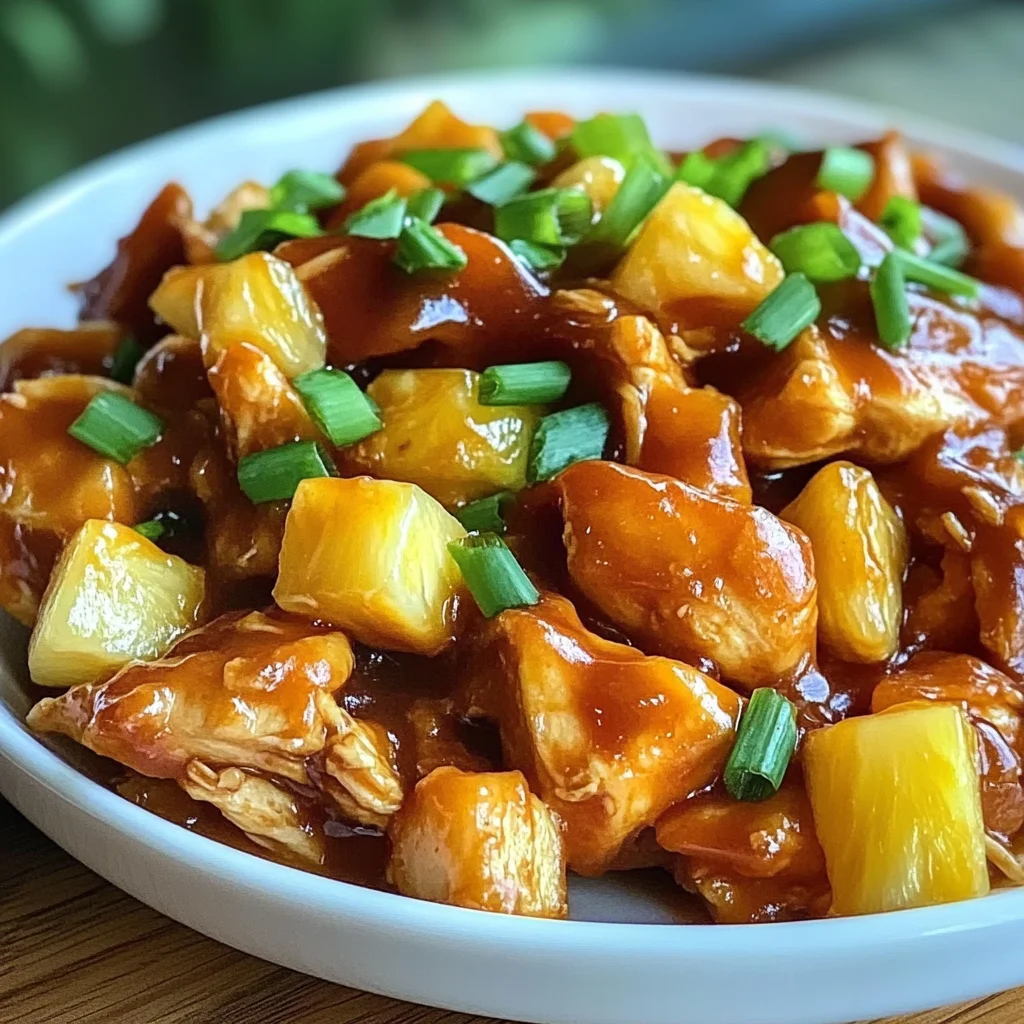 Crockpot Pineapple BBQ Chicken