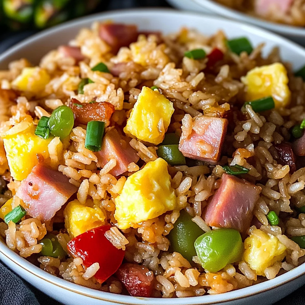 Hawaiian Fried Rice with Easy Sweet and Sour Sauce
