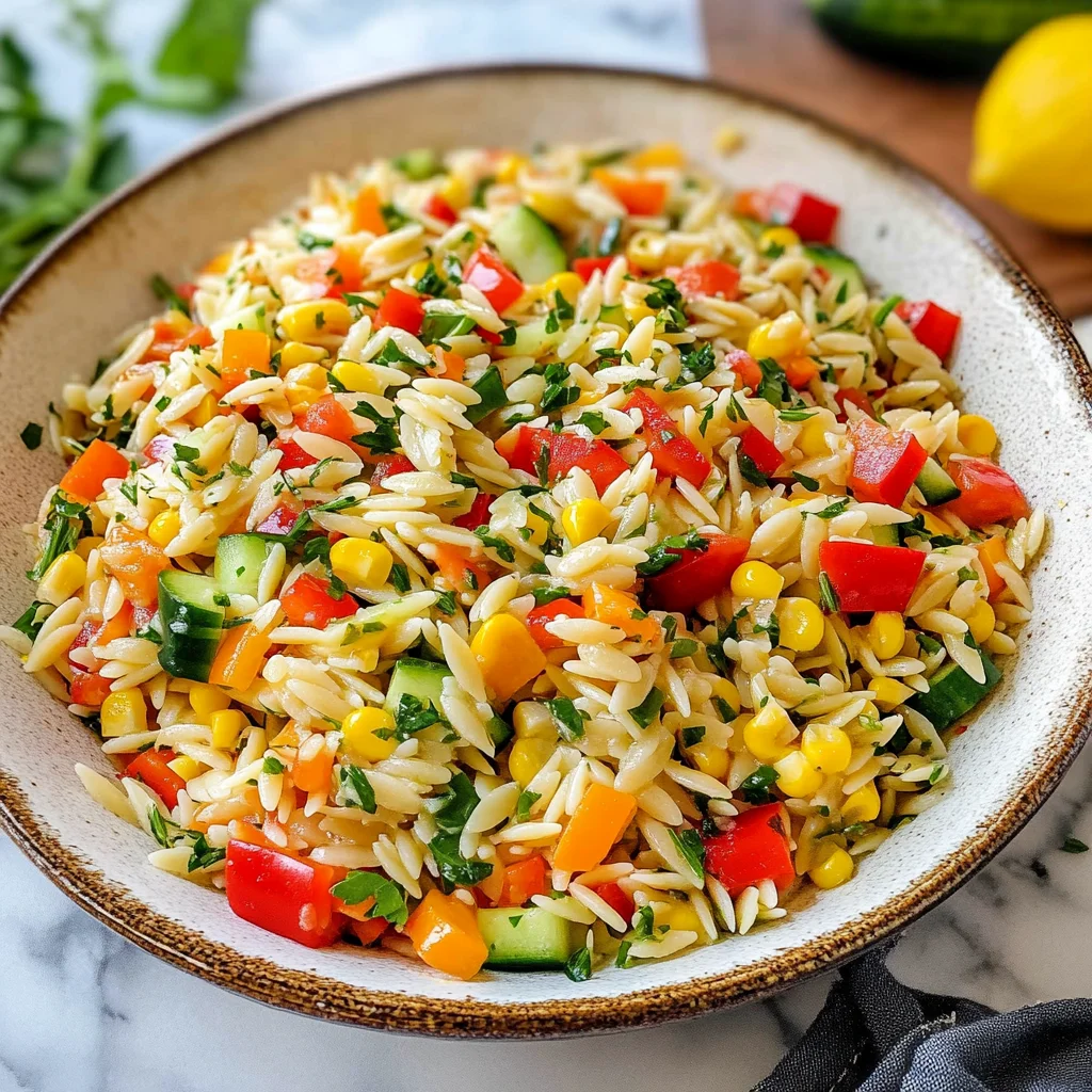 Rainbow Orzo Salad