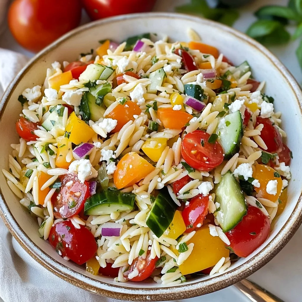 Rainbow Orzo Salad