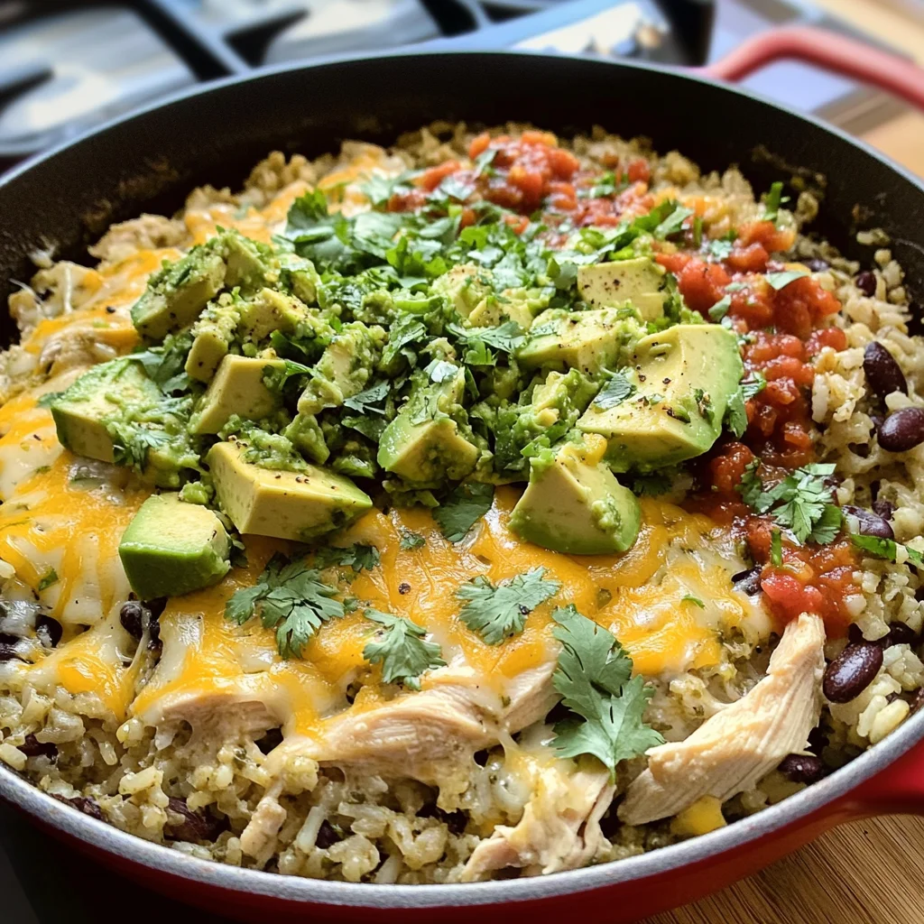 Salsa Verde Chicken & Rice Skillet