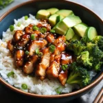 Sticky Chicken Rice Bowls Recipe
