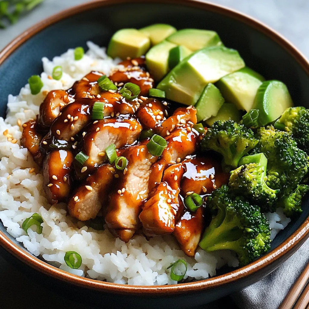 Sticky Chicken Rice Bowls Recipe