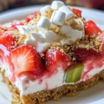 Strawberry Rhubarb Pudding Dessert