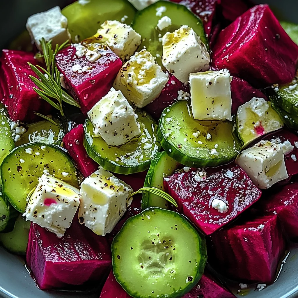 Vibrant Beet Salad with Feta and Cucumbers for Fresh Flavor!