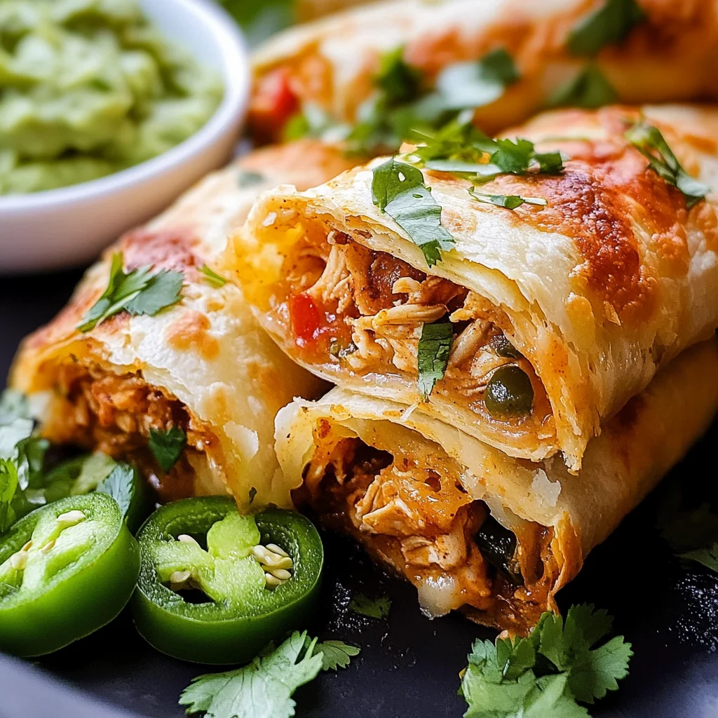 Baked Chicken Chimichangas