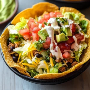 Bubbly Taco Salad Bowls Recipe