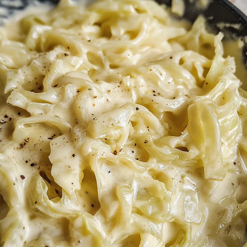 Cabbage Noodles Alfredo