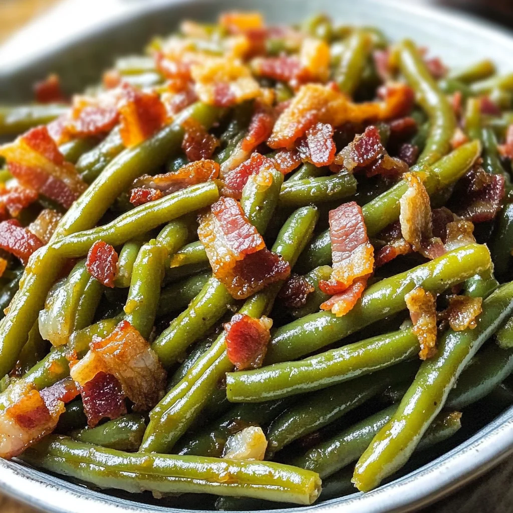 Crock Pot Buttery Bacon Green Beans