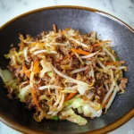 Korean-style Sauteed Beef with Bean Sprouts and Cabbage