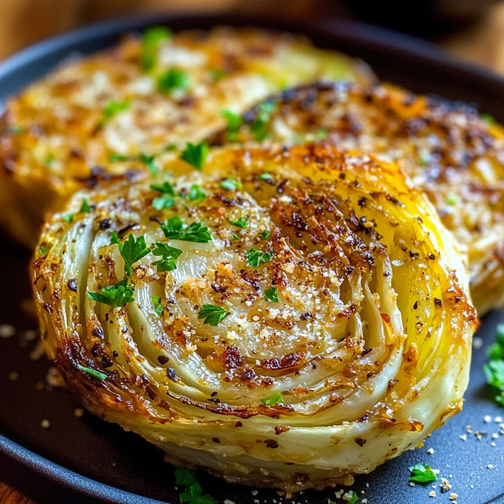 Oven Roasted Garlic Cabbage Steaks