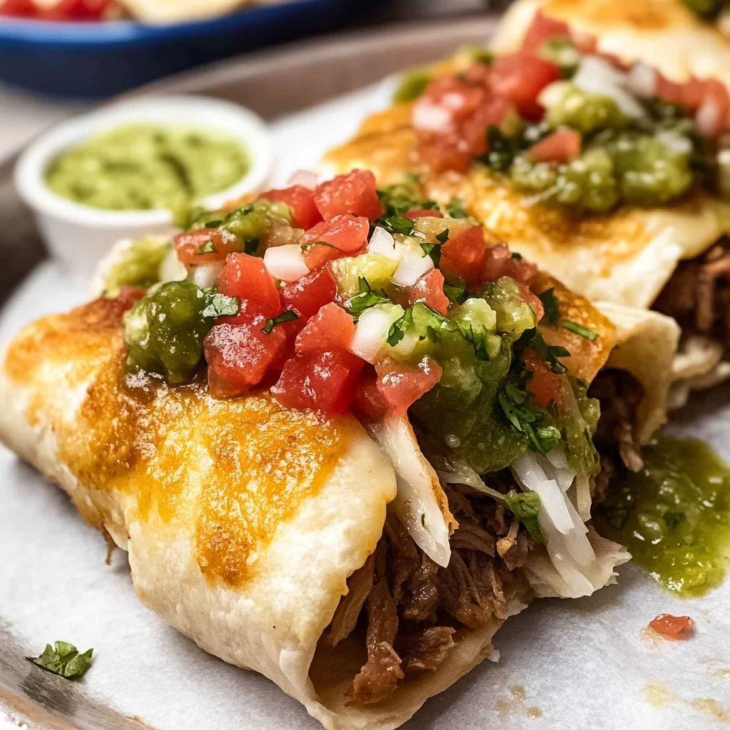 Shredded Beef Chimichangas