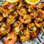 Cajun Garlic Butter Grilled Shrimp Skewers