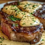 Juicy Steak with Creamy Garlic Sauce