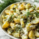Lemon and Herb Potato Salad with dill and capers
