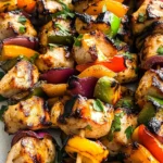 Rainbow Grilled Chicken Kabobs