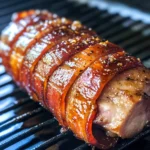 Smoked Bacon Wrapped Pork Tenderloin On Traeger Pellet Grill Recipe | Sip Bite Go